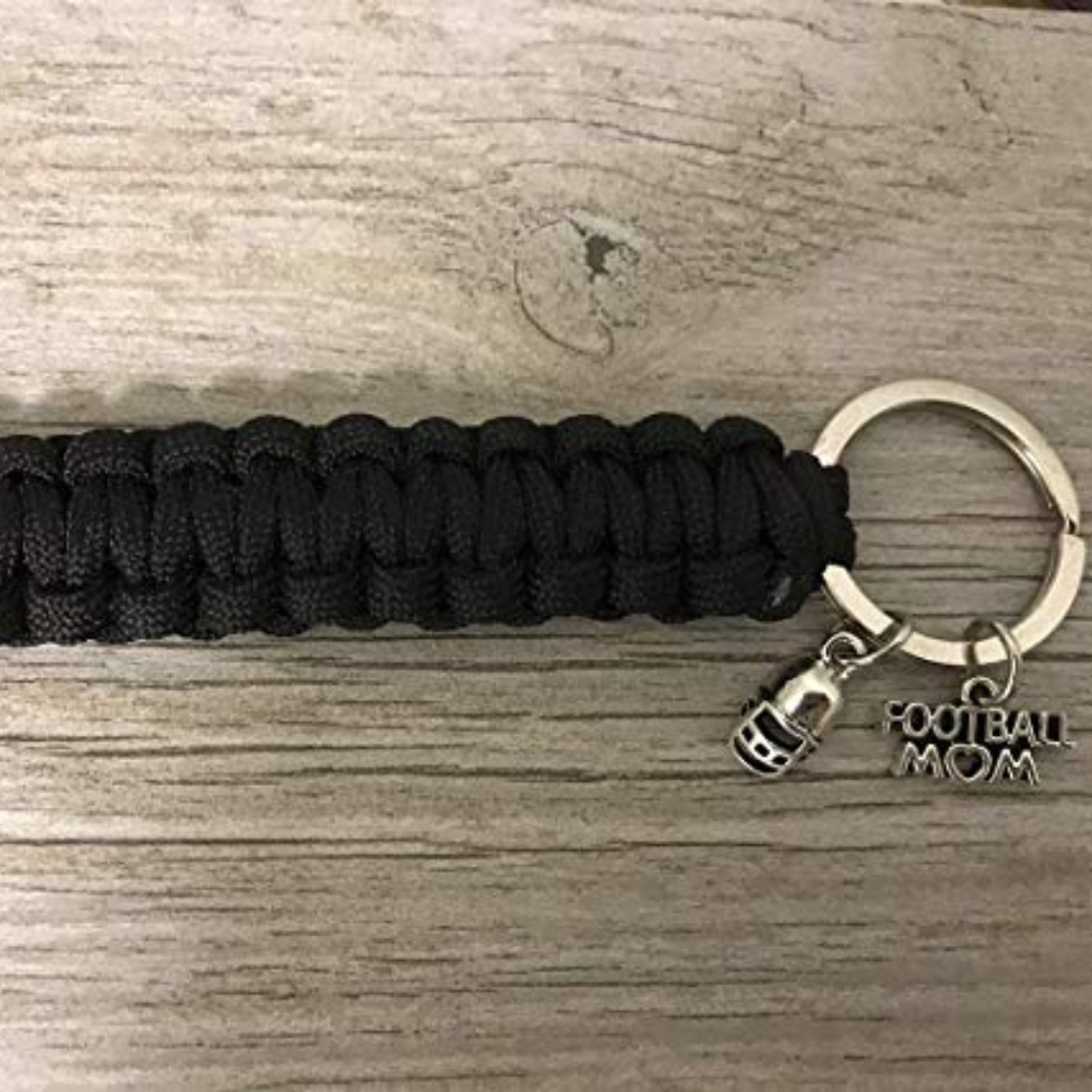 Sportybella Football Mom Paracord Keychain,
